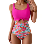👙Women's One Piece Swimsuit Tummy Control Slimming Bathing Suit Cutout Tie Knot Swimwear